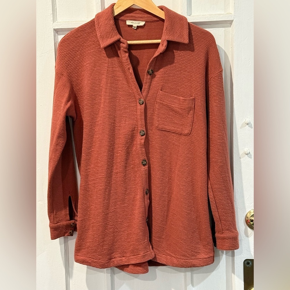 Madewell Terracotta Knit Top